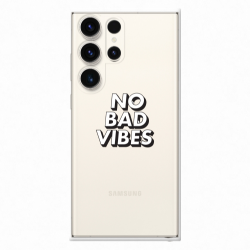 Samsung S25 Ultra No bad vibes Transparent Silicone TPU Θήκη