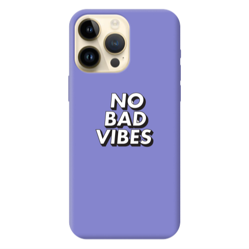 Apple iPhone 13 Pro Max No bad vibes Purple Colored Silicone TPU Θήκη