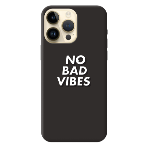 Apple iPhone 13 Pro Max No bad vibes Black Colored Silicone TPU Θήκη