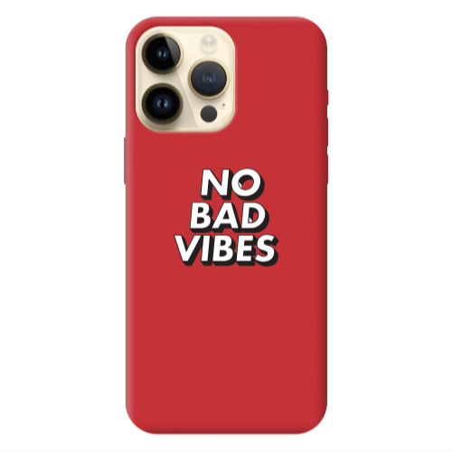 Apple iPhone 13 Pro Max No bad vibes Red Colored Silicone TPU Θήκη