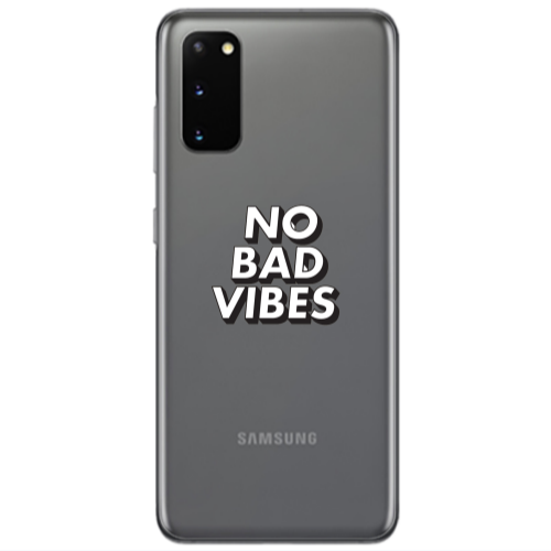 Samsung S20 No bad vibes Transparent Silicone TPU Θήκη