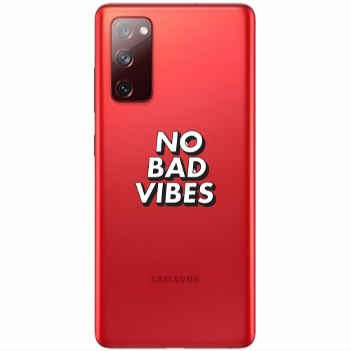 Samsung S20 FE No bad vibes Transparent Silicone TPU Θήκη