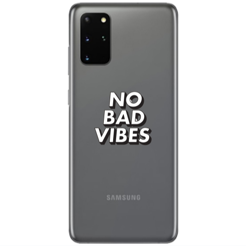 Samsung S20 Plus No bad vibes Transparent Silicone TPU Θήκη