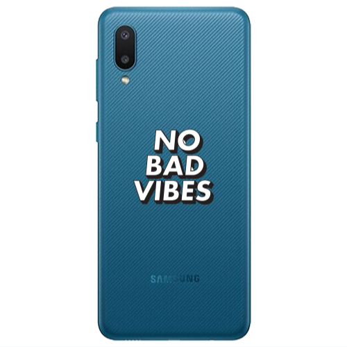 Samsung A02 No bad vibes Transparent Silicone TPU Θήκη