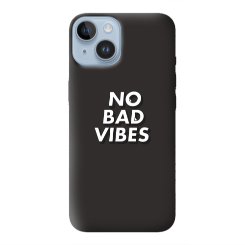 Apple iPhone 14 Plus No bad vibes Black Colored Silicone TPU Θήκη