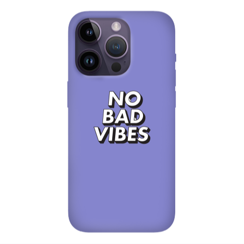 Apple iPhone 14 Pro  No bad vibes Purple Colored Silicone TPU Θήκη