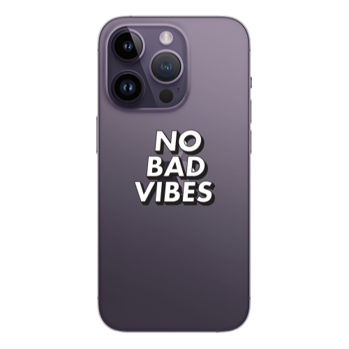 Apple iPhone 14 Pro  No bad vibes Transparent Silicone TPU Θήκη