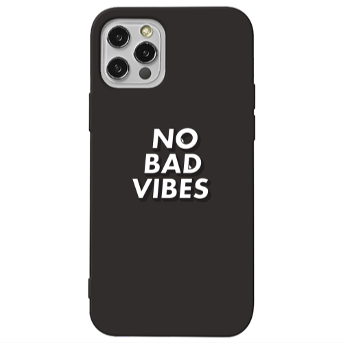 Apple iPhone 13 Pro No bad vibes Black Colored Silicone TPU Θήκη