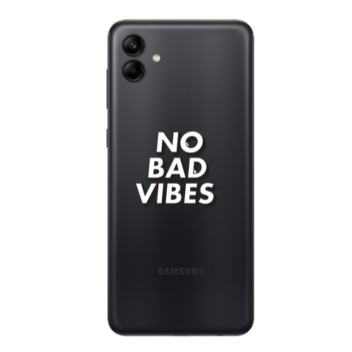 Samsung A04 No bad vibes Transparent Silicone TPU Θήκη