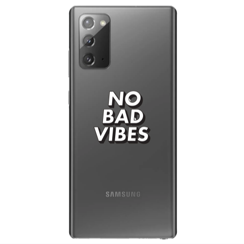 Samsung Note 20 No bad vibes Transparent Silicone TPU Θήκη