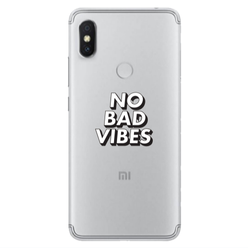 Xiaomi Redmi S2 No bad vibes Transparent Silicone TPU Θήκη