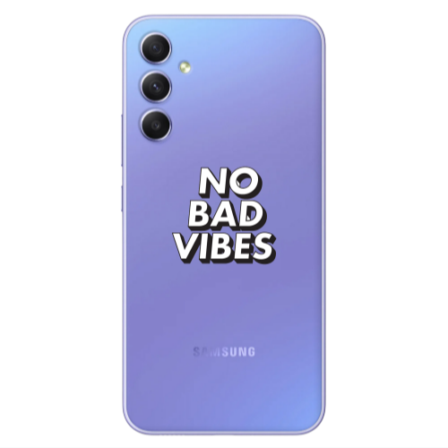 Samsung A34 No bad vibes Transparent Silicone TPU Θήκη