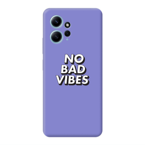 Xiaomi Redmi Note 12 4G No bad vibes Purple Colored Silicone TPU Θήκη
