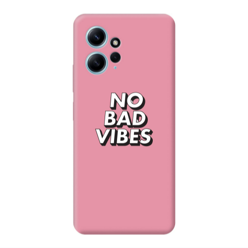 Xiaomi Redmi Note 12 4G No bad vibes Pink Colored Silicone TPU Θήκη