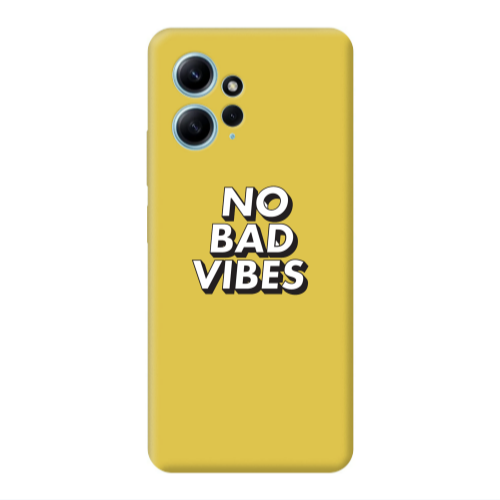 Xiaomi Redmi Note 12 4G No bad vibes Yellow Colored Silicone TPU Θήκη