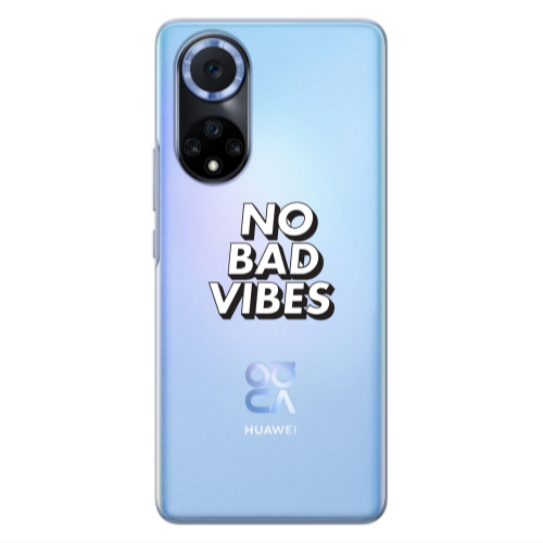 Huawei Nova 9 No bad vibes Transparent Silicone TPU Θήκη