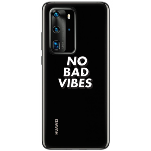 Huawei P40 Pro No bad vibes Transparent Silicone TPU Θήκη