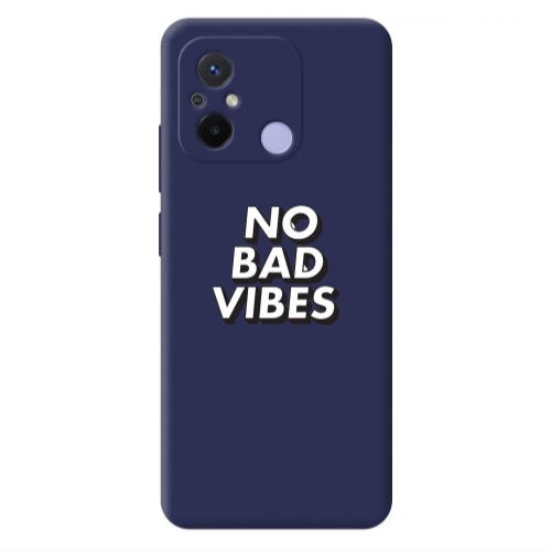 Xiaomi Redmi 12C No bad vibes Dark blue Colored Silicone TPU Θήκη