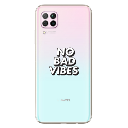 Huawei P40 Lite No bad vibes Transparent Silicone TPU Θήκη