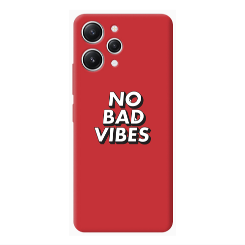 Xiaomi Redmi 12 No bad vibes Red Colored Silicone TPU Θήκη