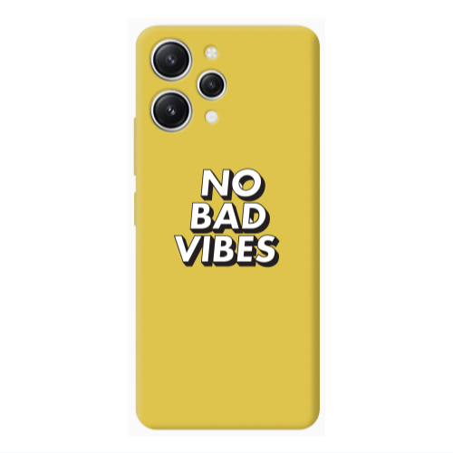 Xiaomi Redmi 12 No bad vibes Yellow Colored Silicone TPU Θήκη