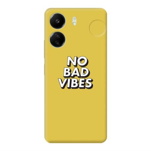 Xiaomi Redmi 13C No bad vibes Yellow Colored Silicone TPU Θήκη