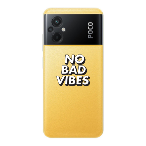 Xiaomi Poco M5 No bad vibes Transparent Silicone TPU Θήκη