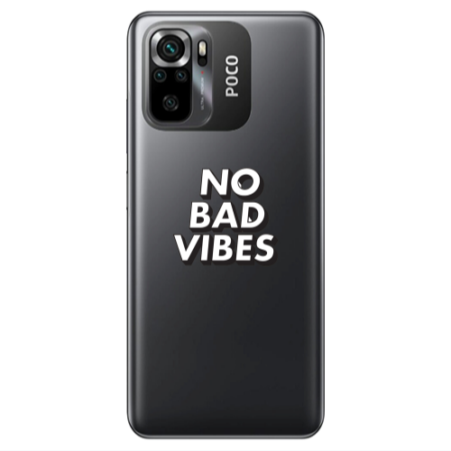 Xiaomi Poco M5 s No bad vibes Transparent Silicone TPU Θήκη