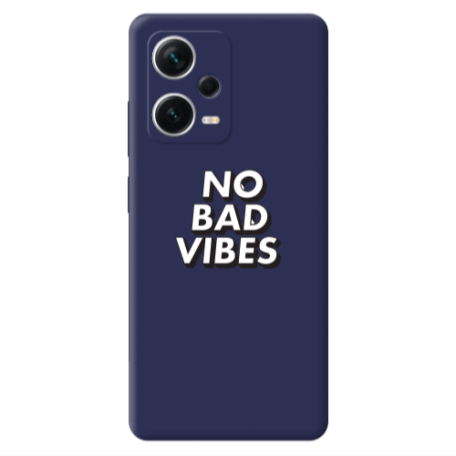 Xiaomi Poco X5 No bad vibes Dark blue Colored Silicone TPU Θήκη