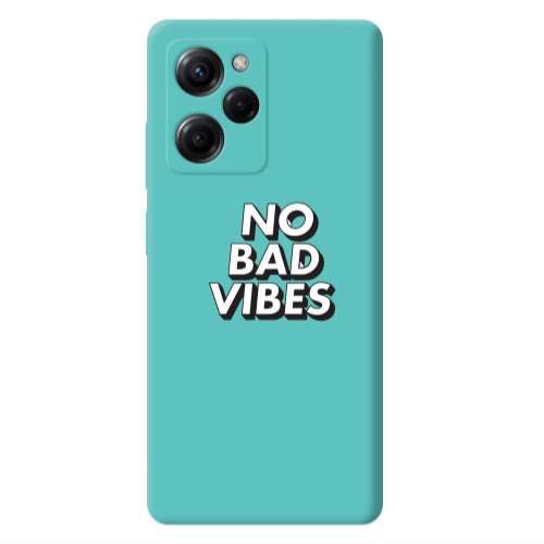 Xiaomi Poco X5 Pro No bad vibes Turquoise Colored Silicone TPU Θήκη