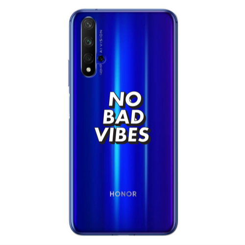 Huawei Nova 5 T No bad vibes Transparent Silicone TPU Θήκη