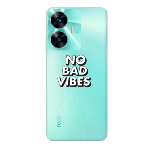 Realme C55 No bad vibes Transparent Silicone TPU Θήκη