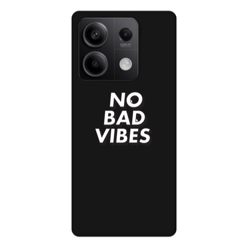 Xiaomi Redmi Note 13 5G No bad vibes Black Colored Silicone TPU Θήκη