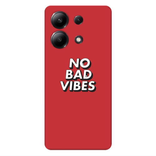 Xiaomi Redmi Note 13 4G No bad vibes Red Colored Silicone TPU Θήκη