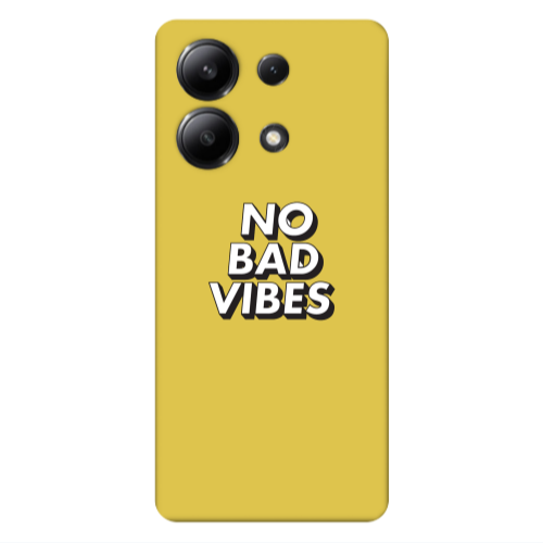 Xiaomi Redmi Note 13 4G No bad vibes Yellow Colored Silicone TPU Θήκη