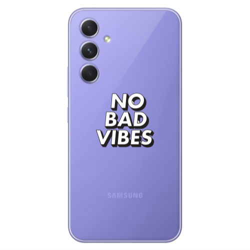 Samsung A55 No bad vibes Transparent Silicone TPU Θήκη
