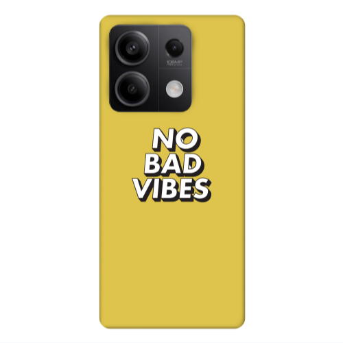 Xiaomi Redmi Note 13Pro 5G No bad vibes Yellow Colored Silicone TPU Θήκη