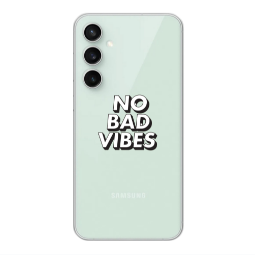 Samsung S24 FE No bad vibes Transparent Silicone TPU Θήκη