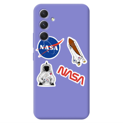 Samsung A56 Nasa Purple Colored Silicone TPU Θήκη