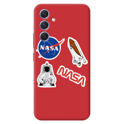 Samsung A56 Nasa Red Colored Silicone TPU Θήκη