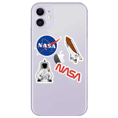 Apple iPhone 11  Nasa Transparent Silicone TPU Θήκη