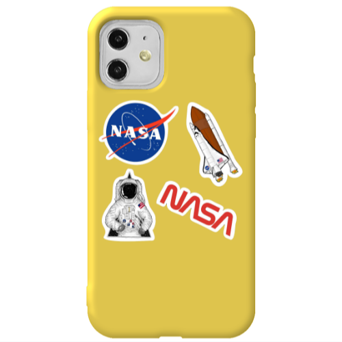 Apple iPhone 11  Nasa Yellow Colored Silicone TPU Θήκη