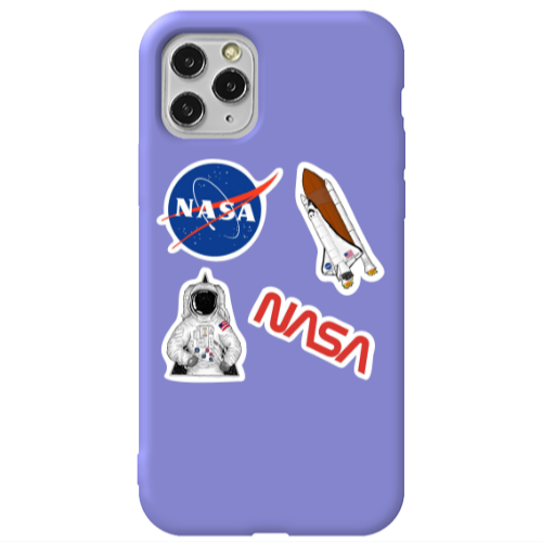 Apple iPhone 11 Pro Nasa Purple Colored Silicone TPU Θήκη