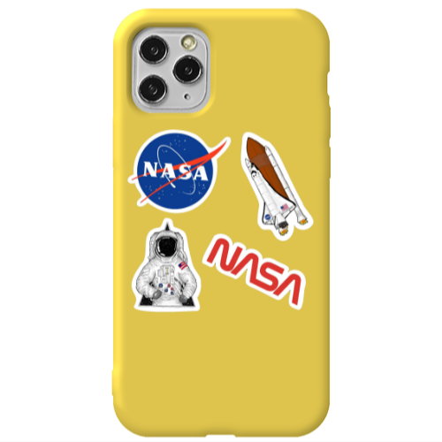 Apple iPhone 11 Pro Nasa Yellow Colored Silicone TPU Θήκη