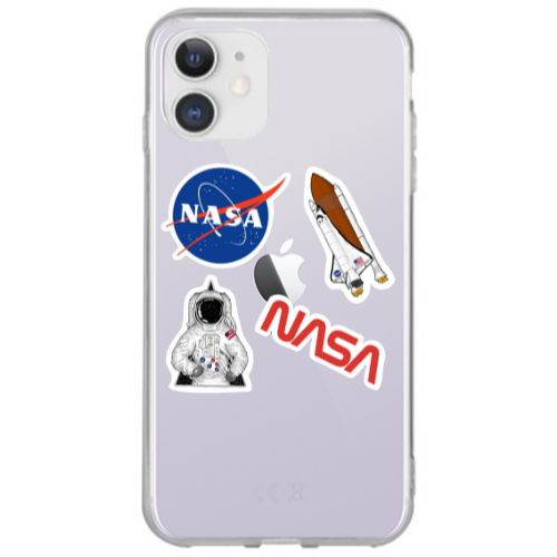 Apple iPhone 12 Nasa Transparent Silicone TPU Θήκη