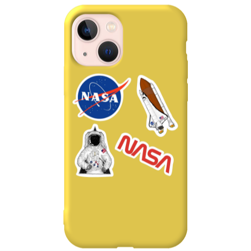 Apple iPhone 13 Nasa Yellow Colored Silicone TPU Θήκη
