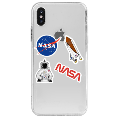 Apple iPhone X Nasa Transparent Silicone TPU Θήκη