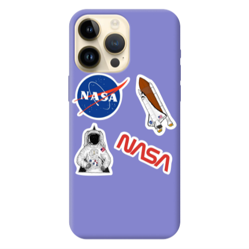 Apple iPhone 13 Pro Max Nasa Purple Colored Silicone TPU Θήκη