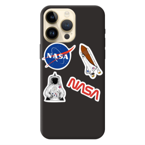Apple iPhone 13 Pro Max Nasa Black Colored Silicone TPU Θήκη