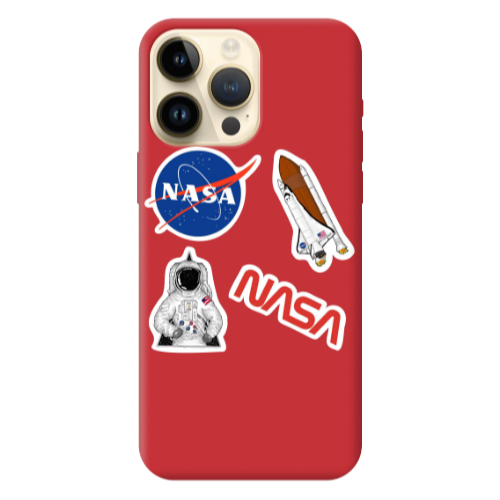Apple iPhone 13 Pro Max Nasa Red Colored Silicone TPU Θήκη